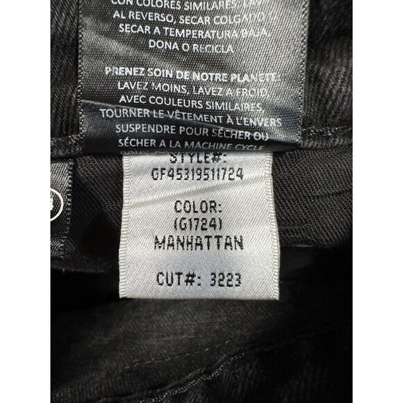 Grlfrnd Jeans Womens 24 28x31 Black Hailey Coated Low Rise Slim Boot Slit - Picture 12 of 13